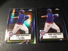 2021 Topps Chrome Platinum Anniversary Gary Matthews #576 Hyper Prizm/Base Cubs