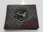 House Of The Dragon Targaryen Fire & Ice Metal Logo Mixed Material Bifold Wallet