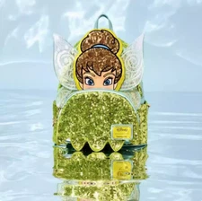 Disney Tinkerbell Sequin Loungefly Mini Backpack Bag