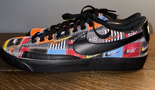 Nike Blazer Low Premium Patchwork CI9888-001 Black MEN'S Shoes Size 10.5 - Picture 6 of 8