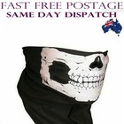 2 x Face Mask Bandana Ghost Skull Neck Warmer Biker Costume Fancy Dress Bikie AU
