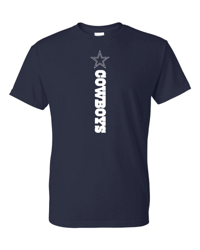 Dallas Cowboys Vertical Design - All Colors + Sizes S-5XL & Youth Kids - Picture 1 of 12