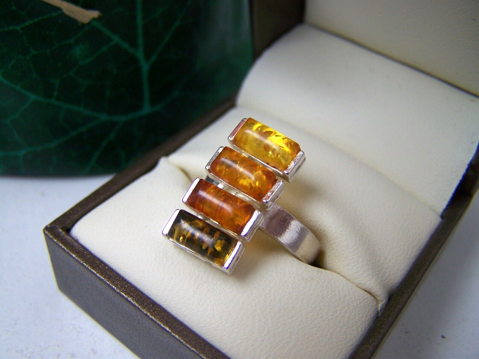 ABSTRACT MODERNIST 925 SOLID STERLING SILVER GREE… - image 3