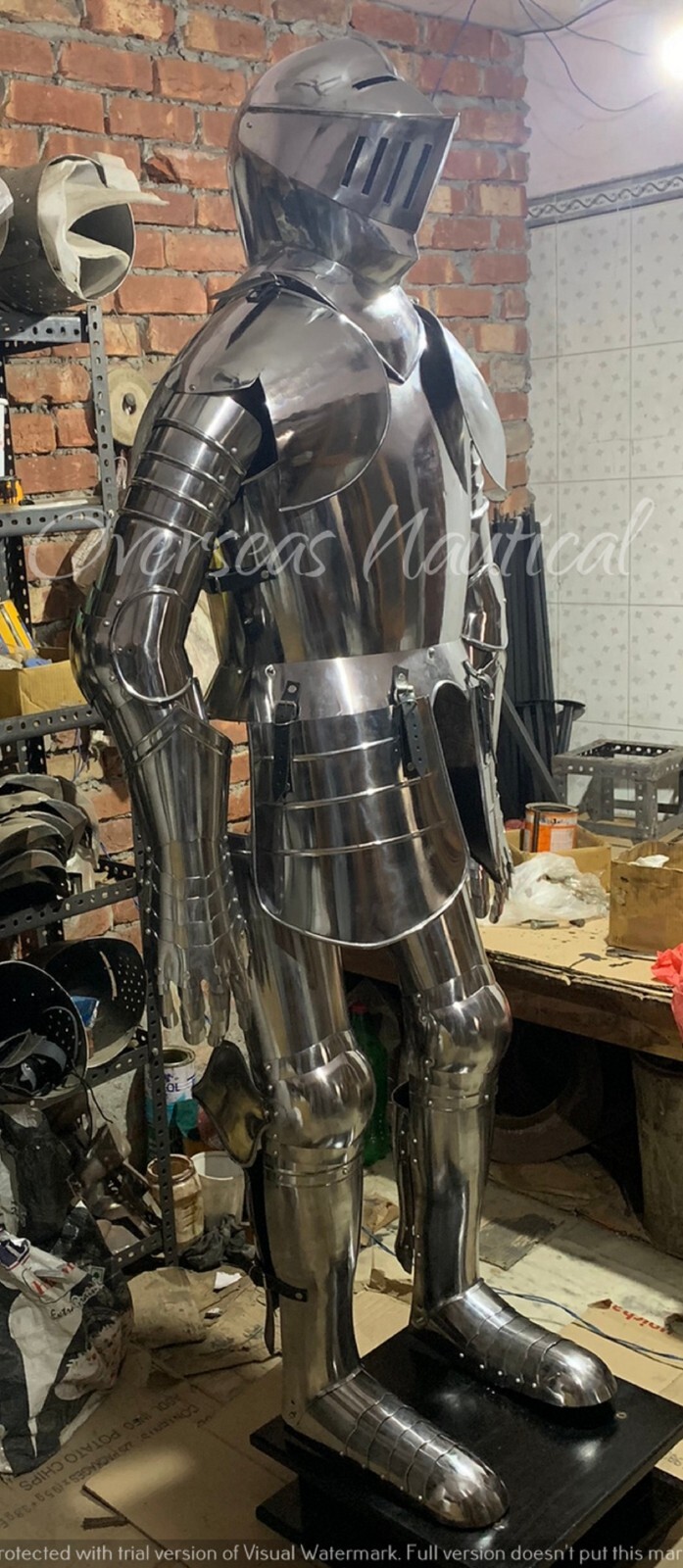 Knight Gothic Medieval Suit Of Armor Crusader Combat Full Body Armour Costume