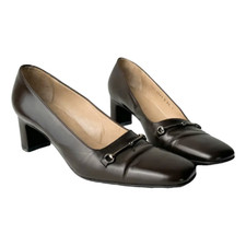 Vintage Gucci Dark Brown Leather Horsebit Pumps 36 US 6.5 