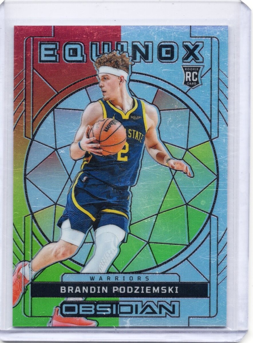 2023-24 Panini Obsidian -Equinox Brandin Podziemski #13 Electric Etch Reggae /60