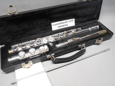 Gemeinhardt 52SP Silver Plated Flute W/ Case  Polished Reconditioned  Guaranteed