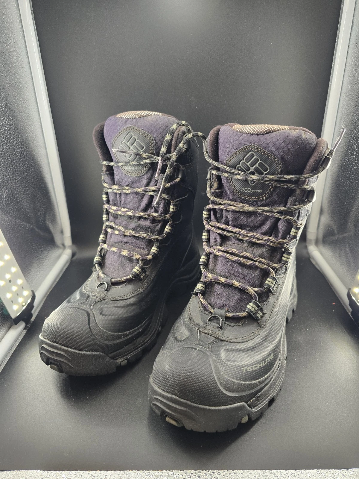 Columbia Omni Heat Techlite Waterproof 200g Hiking Boots BM1620-010 Men Sz 7