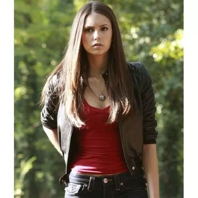 Womens The Vampire Diaries Nina Dobrev Elena Gilbert Leather