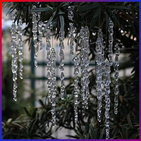 50 StüCk Christbaumschmuck Eiszapfen AnhäNger Acryl Weihnachtsdeko