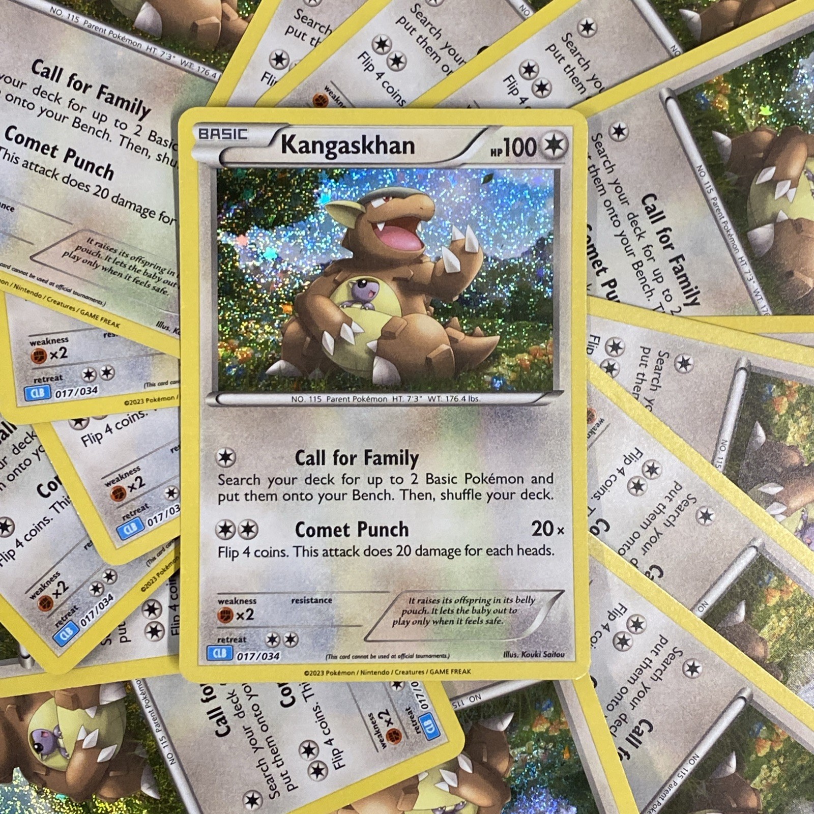 x1 Kangaskhan 017/034 Holo Classic Collection Promo 2023 CLB Pokemon Card