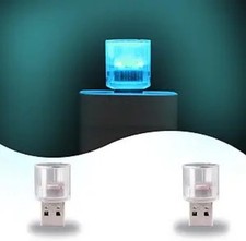 LED Car Interior Night Light, 2 PCs, Atmosphere Lamp, Mini Decoration Ice Blue