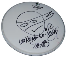 VANILLA ICE signed (ICE ICE BABY) drum head with Sketch BECKETT BAS BV13315