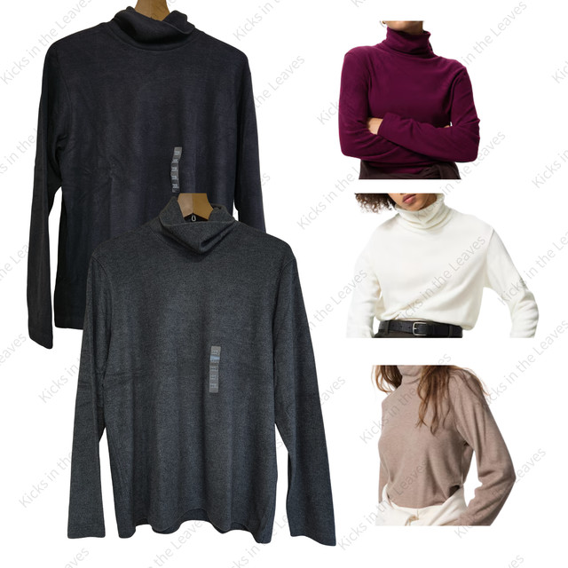 UNIQLO HEATTECH Fleece Turtleneck T-Shirt XS-3XL Women 479608 7 Colors NWT