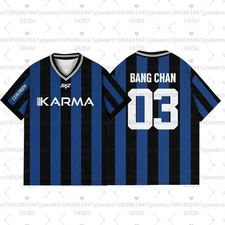 KPOP STRAY KIDS 'Karma' Album Vneck Jersey Rep Desgin S-4XL