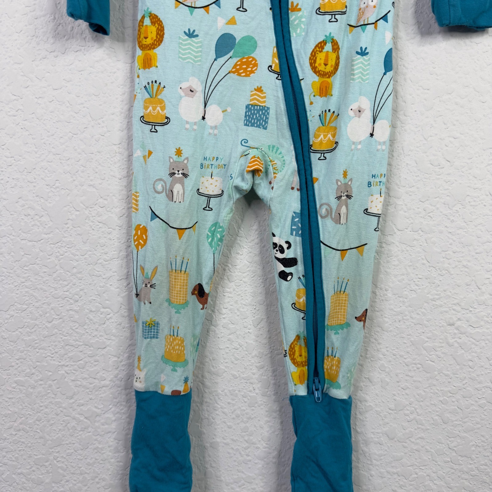 Little Sleepies 2PC Pajama Bundle 12-18M Bamboo Birthday Animal Panda Snowman