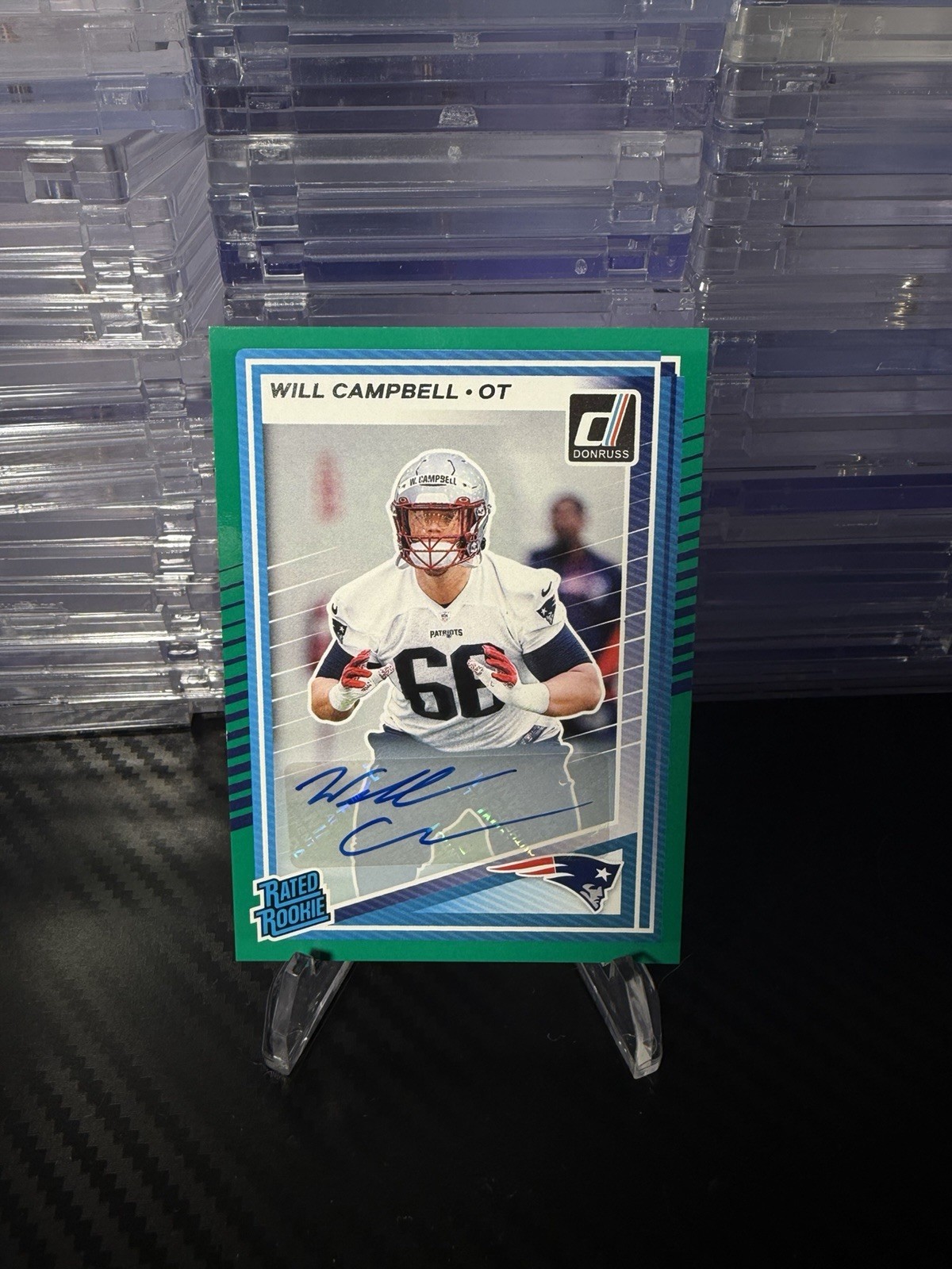 2025 Panini Donruss Rated Rookie Will Campbell #345 Green Autographs (AU, RC)