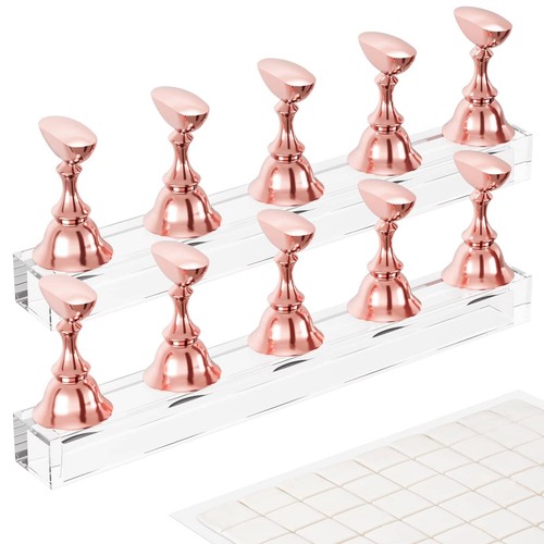 Nail Stand Acrylic Nail Art Display Stand Magnetic Nail Tips Practice Holder ...