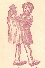 Civil War Cover Jeff Davis Holding a Slave Baby ~ "Contraband Boy"