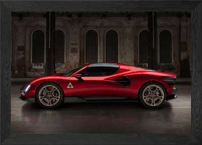 alfa romeo 33 stradale gerahmtes Wandbild Poster Leinwanddruck Bild