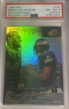 1999 SPx #132 Donovan Mcnabb Rookie Auto PSA 8 Auto 8 Rare! Philadelphia Eagles