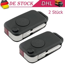 2x Klapp Schl&uuml;ssel Geh&auml;use f&uuml;r Mercedes A E G S SL Klasse W124 R129 W140 W202