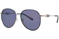 Michael Kors Empire MK1128J 10158S Sunglasses Women's Silver/Polarized Blue 58mm