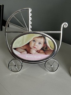 Metal Photo Frame . Baby Pram 6x4