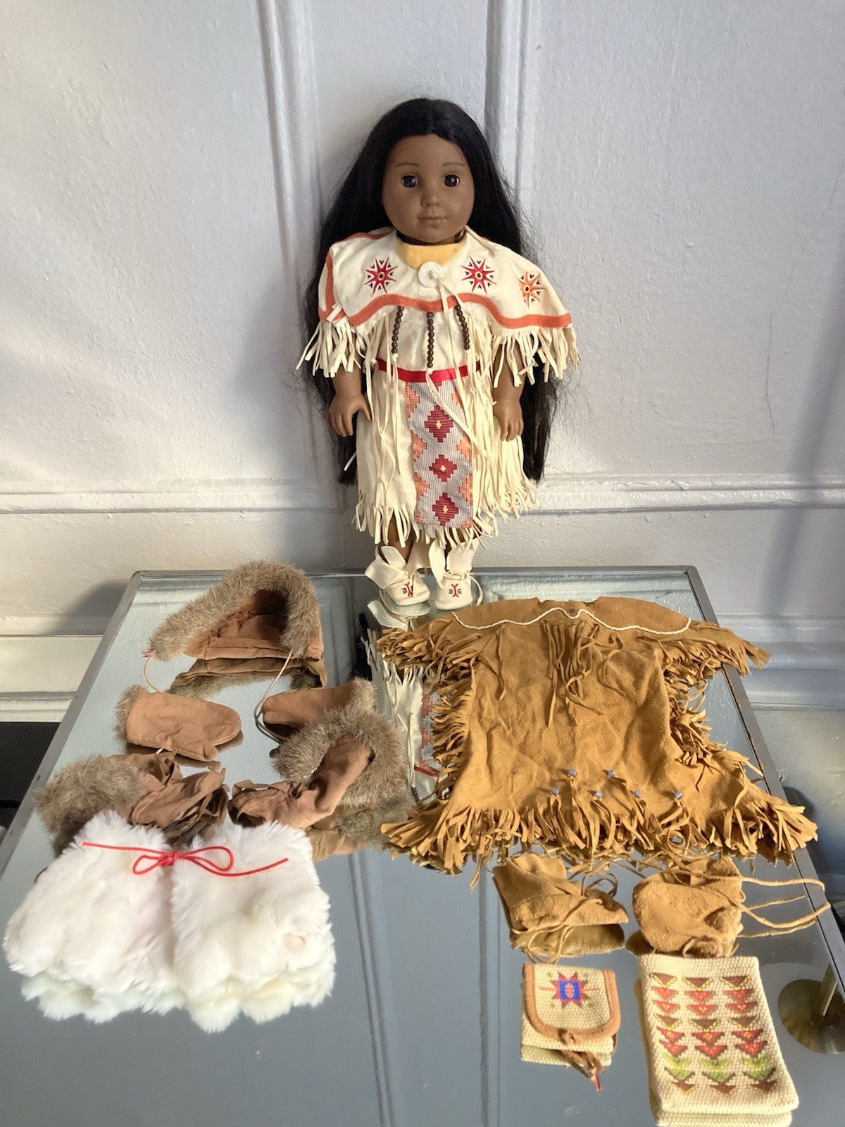 2002 American Girl Native KAYA 18" Doll + Pow Wow Dress + Wi