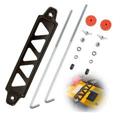 Battery Hold Down Bracket, Aluminum Alloy Battery Tie Down Bracket, Black