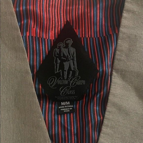 Volcom Stone Corpo Class Grey Pinstripe Vest Men’s Medium Dress Tuxedo - Image 2 of 4