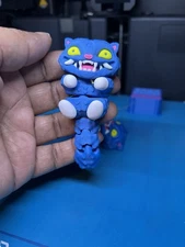 Kpop Demon Hunters Cute 3D printed Derpy Tiger Keychain Bag Charm Netflix KPDH