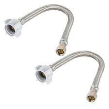 2-Pack 12-inch Toilet Water Supply Connector Line Braided 12 Inch Pack of 2