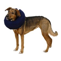 Hundehalskrause Aufblasbar Blau 36-50 Cm Kerbl Haustier Halsband