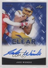 2018 Leaf Trinity Clear Auto Blue 15/25 Jake Wieneke #CA-JW1 Auto 4t6