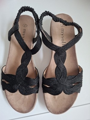 Damensandalen, Schwarz, GR.39,von ''Mysoft''