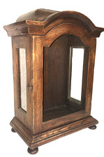 Vitrine murale ou à poser en chêne style Louis XIV