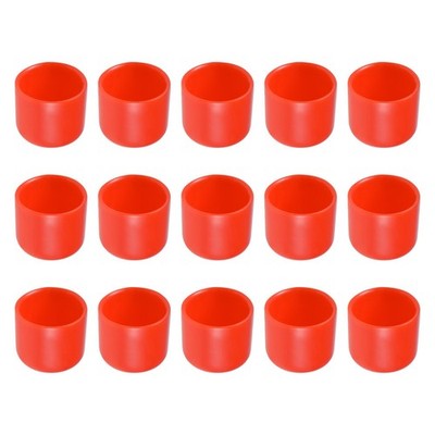 Screw Thread Protector Cover Rubber End Caps for Screw 7/8'' ID/Red/15 Pcs