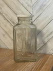 Vintage Anchor Hocking Refrigerator Pitcher  Ribbed Glass w/Lid 10X5”
