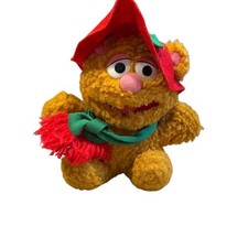 Vintage Muppets Fozzie The Bear Plush Stuffed Animal Jim Henson Scarf 1987