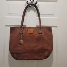 WILL Leather Goods Large Rustic Brown Leather Tote Bag Purse