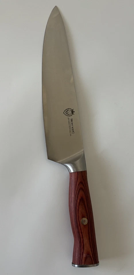 Cuchillo de Chef Iron King 8 Pulgadas Alto Carbono Alemán Acero Inoxidable Cocina Foto 4 de 4