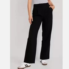 Old Navy Extra High Waisted Taylor Wide Leg Trouser Pants Black Small NWT RT 50