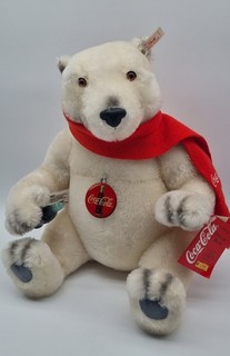 Oso de peluche Steiff 670336 oso polar 35 cm oso polar Coca Cola 1999 excelente estado