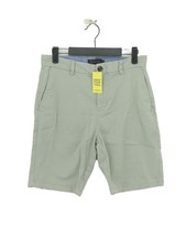 Next Men's Shorts W 28 in Grey Cotton with Elastane, Polyester Chino