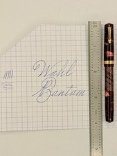 Wahl Bantam Red Fountain Pen 14k Gold Nib Restored %