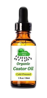 Nature Drop Organic Castor Oil,1 oz - 100% USDA Certified 1 Fl Oz (Pack of 1) 