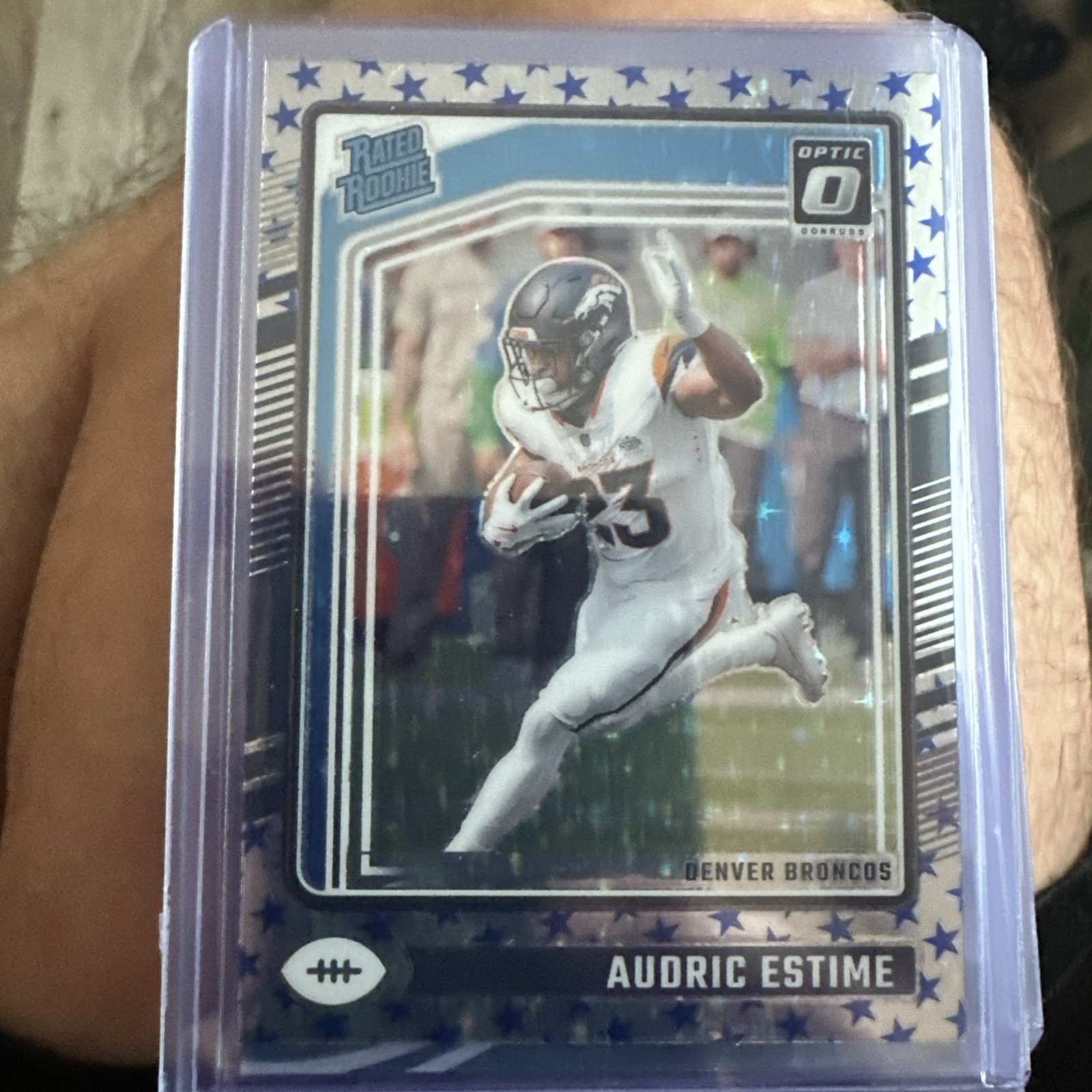 2024 Panini Donruss Optic - Rated Rookie Audric Estime #206 Stars Prizm (RC)