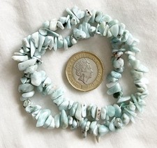 Natural Blue Larimar Chip Beads. Bought From Jewellery Maker
