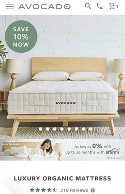 Avocado Luxury Organic Standard Medium No Pillow Top Queen/ Full Size